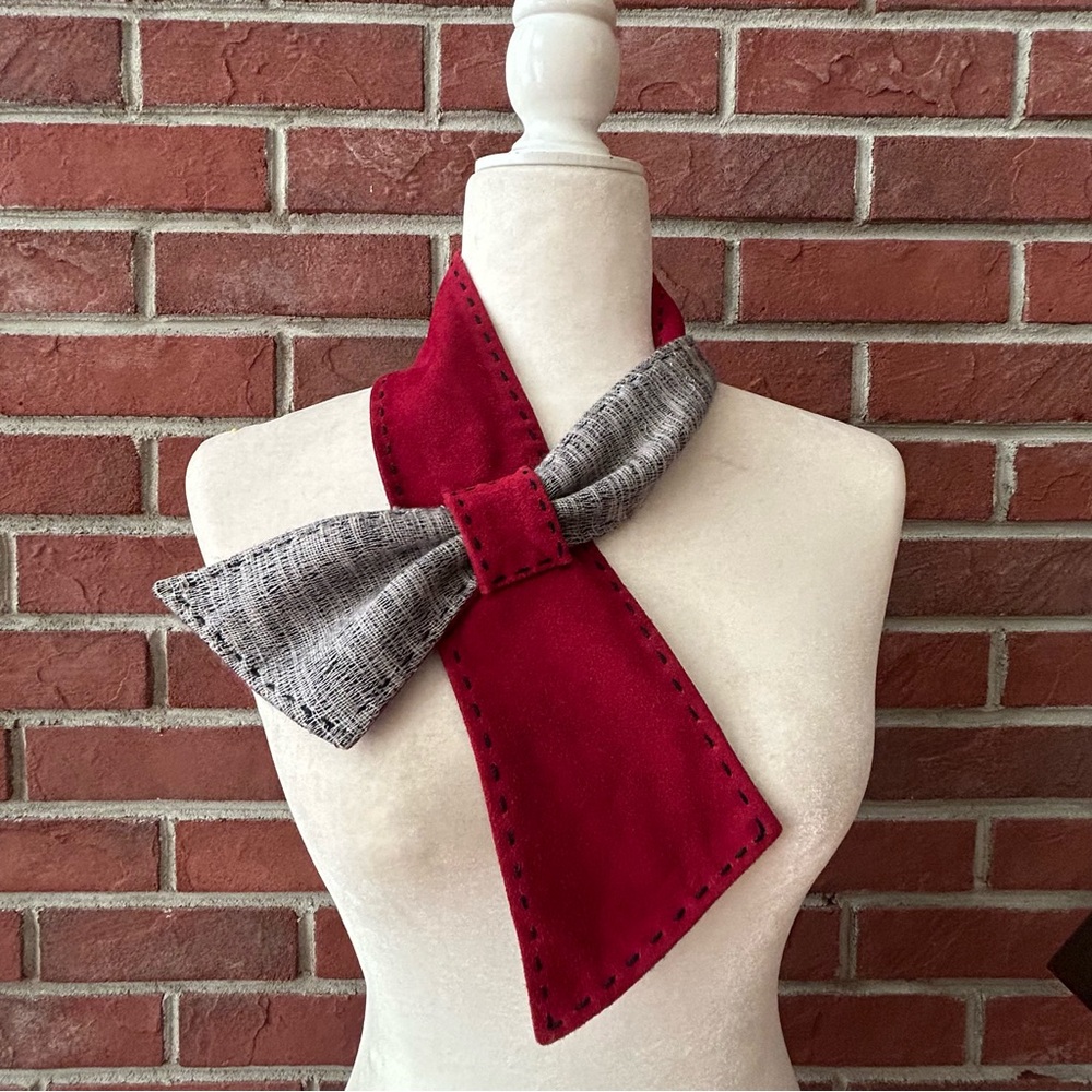 •Bajra Cashmere Silk Suede Reversible Rare Scarf Handmade In Nepal NEW